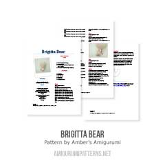 Brigitta Bear amigurumi pattern by Amber's Amigurumi