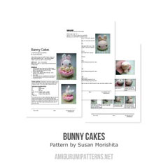Bunny Cakes amigurumi pattern by Susan Morishita