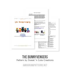 The Bunnyvengers amigurumi pattern by Sweet N' Cute Creations