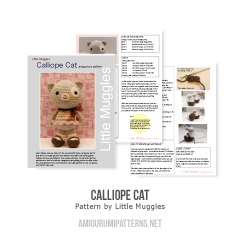 Calliope Cat amigurumi pattern by Little Muggles
