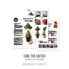 Carl the Cactus amigurumi pattern by Lalylala