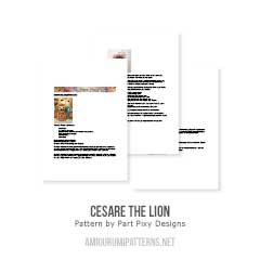 Cesare the Lion amigurumi pattern by Part Pixy Designs