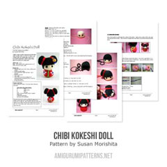 Chibi Kokeshi Doll amigurumi pattern by Susan Morishita