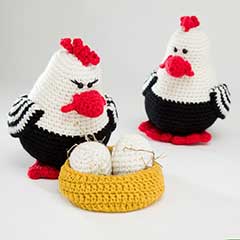Chicken Family amigurumi pattern by Woolytoons