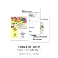 Cocktail Collection amigurumi pattern by You Cute Designs