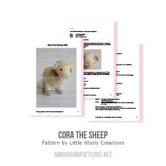 Cora the mother sheep amigurumi pattern by Little Wooly Creations