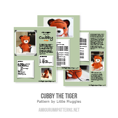 Cubby the tiger amigurumi pattern by Little Muggles
