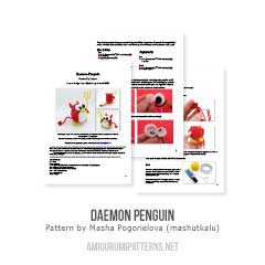 Daemon Penguin amigurumi pattern by Masha Pogorielova (mashutkalu)