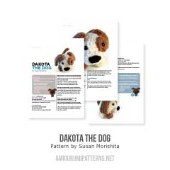 Dakota the Dog amigurumi pattern by Susan Morishita
