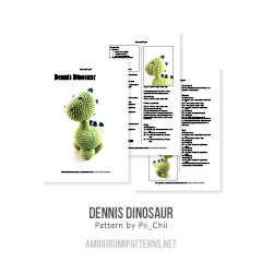 Dennis Dinosaur amigurumi pattern by Pii_Chii
