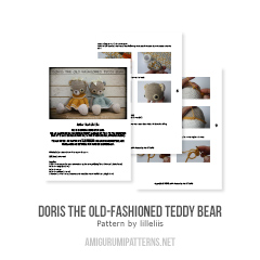 Doris the old-fashioned teddy bear amigurumi pattern by lilleliis