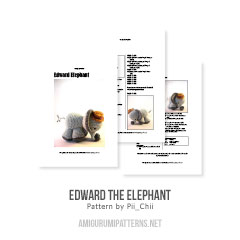 Edward the Elephant amigurumi pattern by Pii_Chii