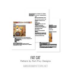 Fat Cat amigurumi pattern by Part Pixy Designs