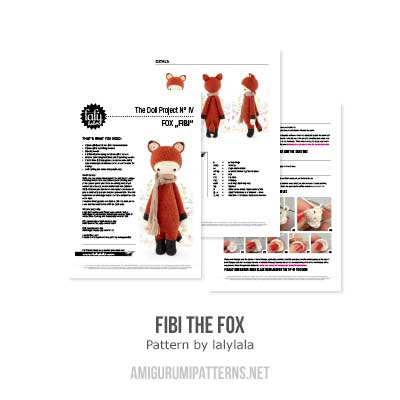 Fibi the Fox amigurumi pattern by Lalylala