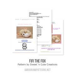 Fifi the Fox amigurumi pattern by Sweet N' Cute Creations