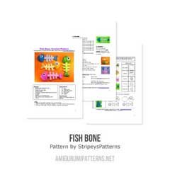 Fish Bone amigurumi by StripeysPatterns