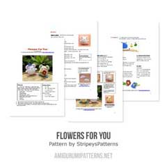 Flowers For You amigurumi by StripeysPatterns