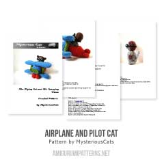 Airplane and Pilot Cat amigurumi by MysteriousCats