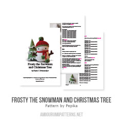 Frosty the Snowman and Christmas Tree amigurumi pattern by Pepika