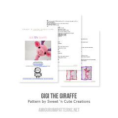 Gigi the Giraffe amigurumi pattern by Sweet N' Cute Creations
