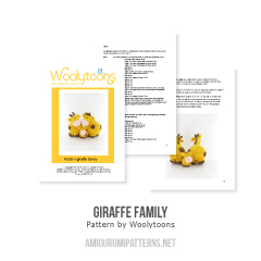 Giraffe family amigurumi pattern by Woolytoons