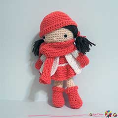 Girl in red amigurumi pattern by April nana