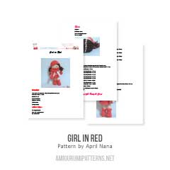 Girl in red amigurumi pattern by April nana