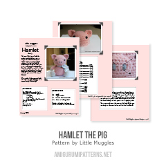 Hamlet the Pig amigurumi pattern by Little Muggles