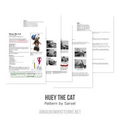Huey the Cat amigurumi pattern by sarsel