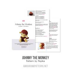Johnny the Monkey amigurumi pattern by Pepika