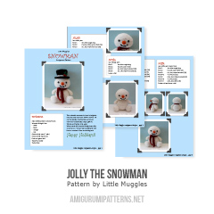 Jolly the Snowman amigurumi pattern by Little Muggles