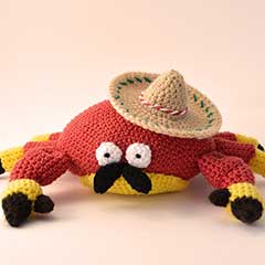 Juan Carlos the Mexican Crab amigurumi by The Flying Dutchman Crochet Design