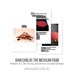 Juan Carlos the Mexican Crab amigurumi pattern by The Flying Dutchman Crochet Design