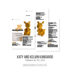 Katy and Kelvin kangaroo amigurumi pattern by Pii_Chii