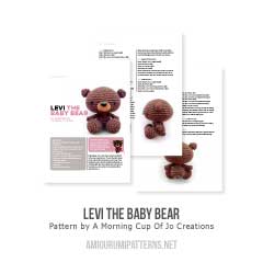 Levi the Baby Bear amigurumi pattern by A Morning Cup of Jo Creations