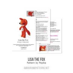 Lisa the Fox amigurumi pattern by Pepika