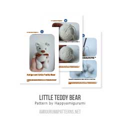 Little Teddy Bear amigurumi pattern by Happyamigurumi