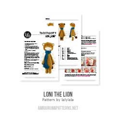 Loni the Lion amigurumi pattern by Lalylala