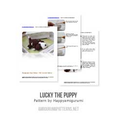 Lucky the Puppy amigurumi pattern by Happyamigurumi