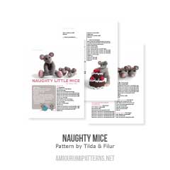 Naughty Mice amigurumi pattern by Tilda & Filur