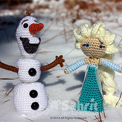 Funny Snowman amigurumi pattern by Sahrit