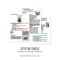 Otto the Turtle amigurumi pattern by Kamlin Patterns