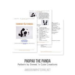Paopao the Panda amigurumi pattern by Sweet N' Cute Creations