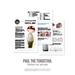 Paul the toadstool amigurumi pattern by Lalylala