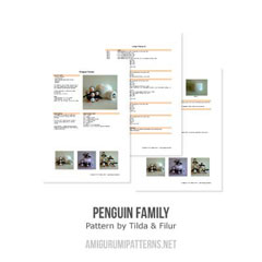 Penguin Family amigurumi pattern by Tilda & Filur