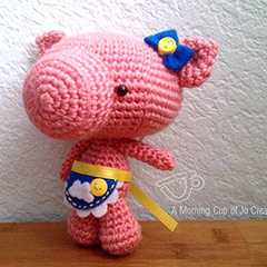 Penny the Piglet amigurumi pattern by A Morning Cup of Jo Creations