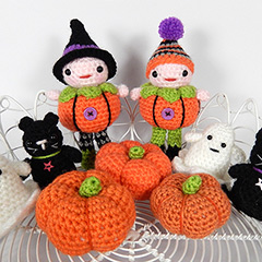 Pumpkin patch people amigurumi pattern by Janine Holmes at Moji-Moji Design