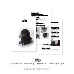 Raven amigurumi pattern by The Flying Dutchman Crochet Design