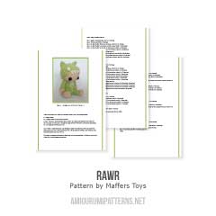 Rawr amigurumi pattern by Maffers Toys