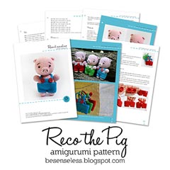 Reco the Pig amigurumi pattern by airali design